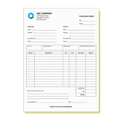 NCR Form - 2 Part